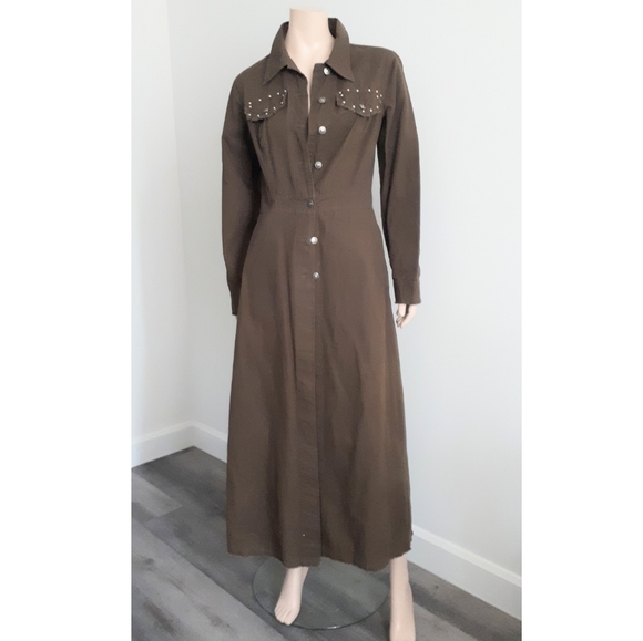 XOXO | Khaki Maxi Duster Jacket - Picture 2 of 15